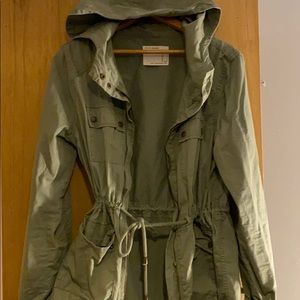 Green Lightweight Military Jacket, medium